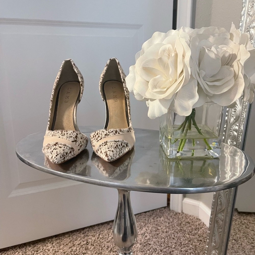 L.A.M.B Kadie Calf Hair D’Orsay Heels